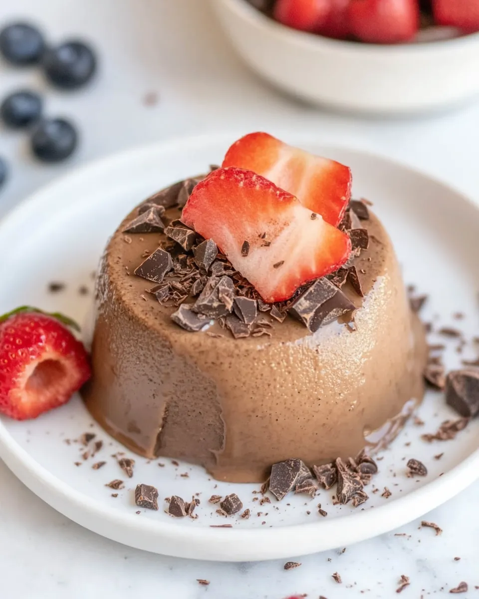 Homemade Dark Chocolate Panna Cotta photo