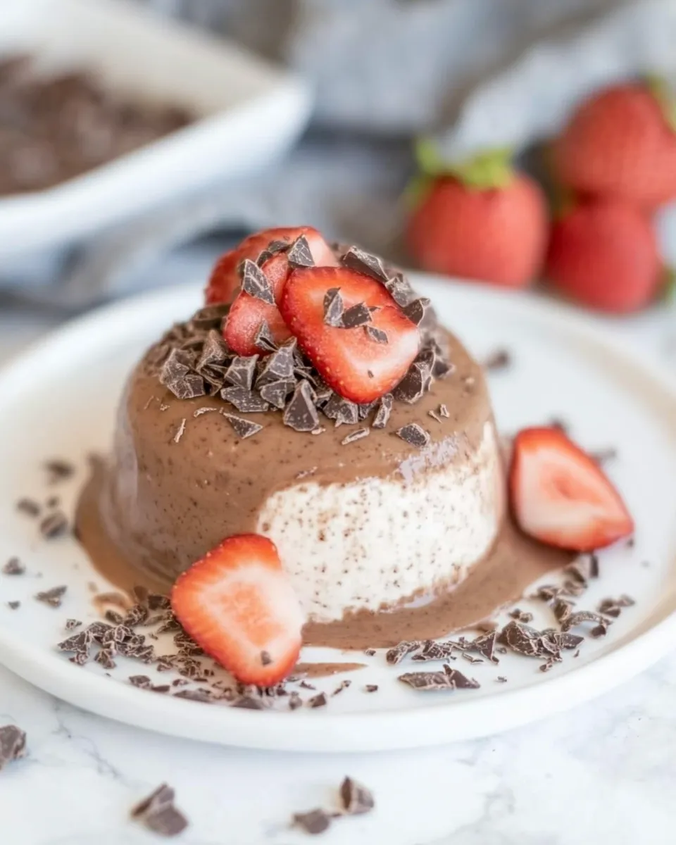 Delicious Dark Chocolate Panna Cotta shot