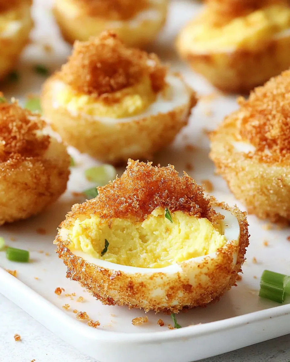 Quick Deep-Fried Deviled Eggs Recipe shot