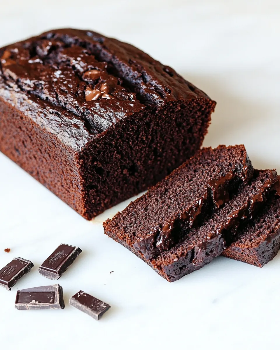 Delicious Double Chocolate Banana Bread shot