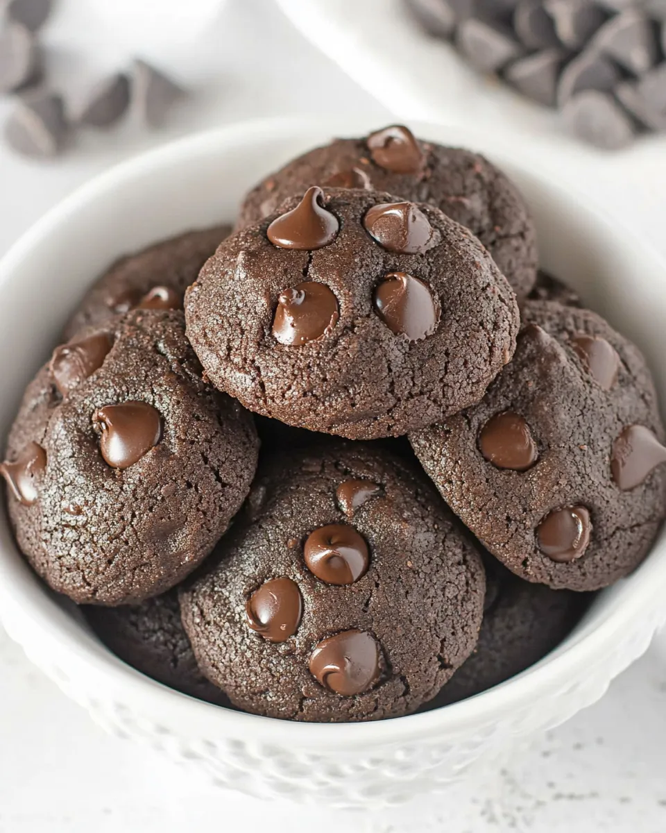 Easy Double Chocolate Cookie Bites recipe photo