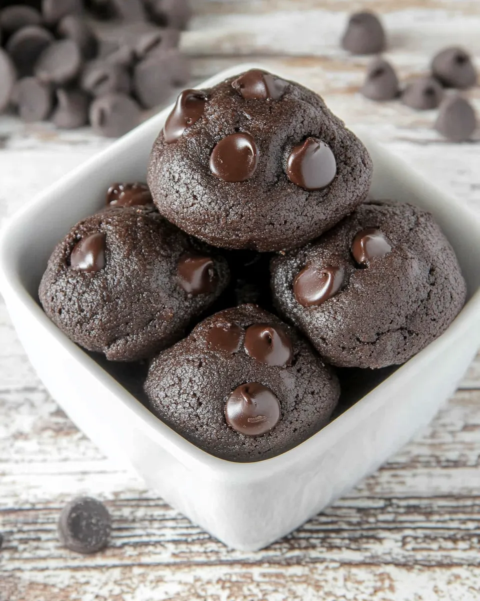 Delicious Double Chocolate Cookie Bites shot