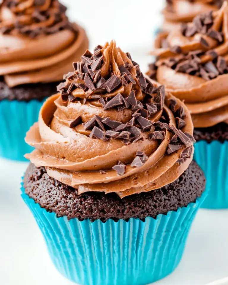 Homemade Double Chocolate Cupcakes photo