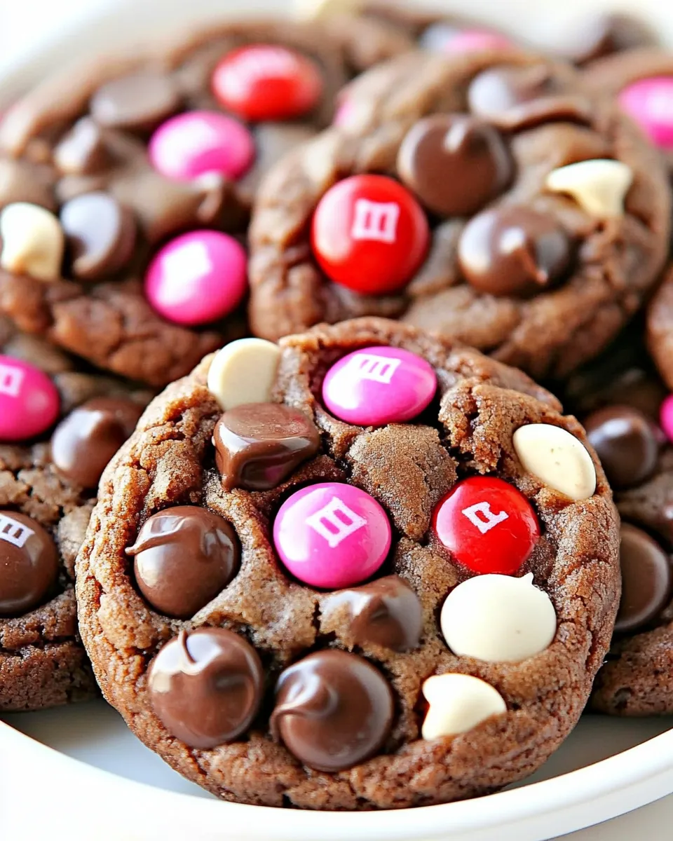 Homemade Double Chocolate M&M Cookies Recipe photo