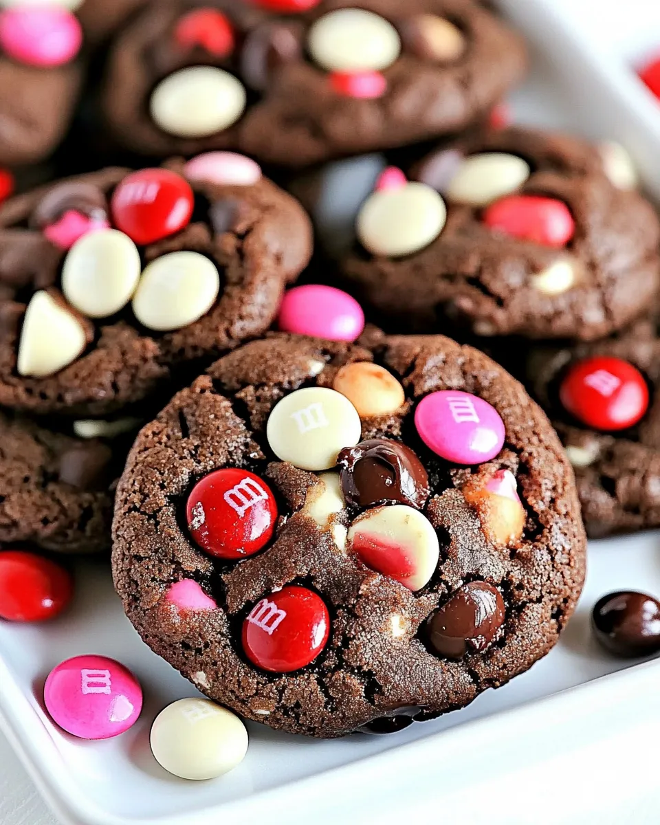 Classic Double Chocolate M&M Cookies Recipe image