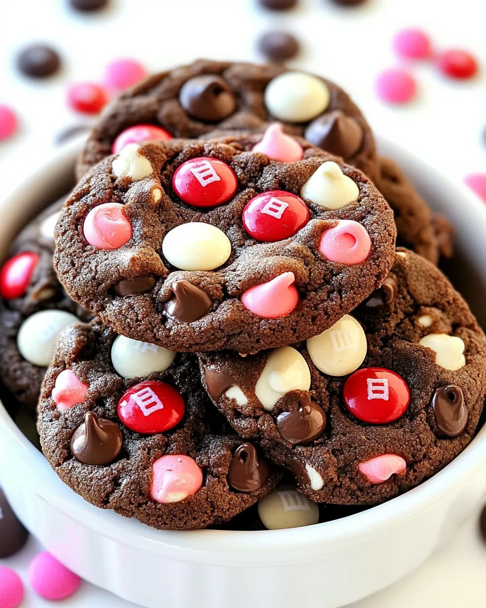 Delicious Double Chocolate M&M Cookies Recipe dish photo