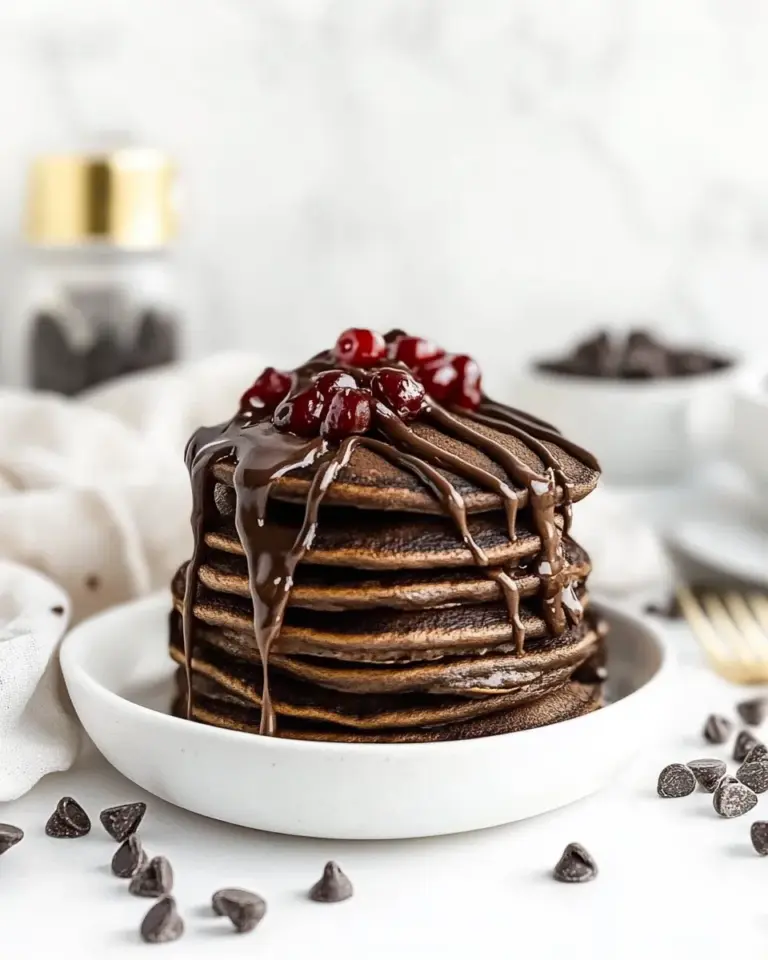 Homemade Double Chocolate Pancakes photo