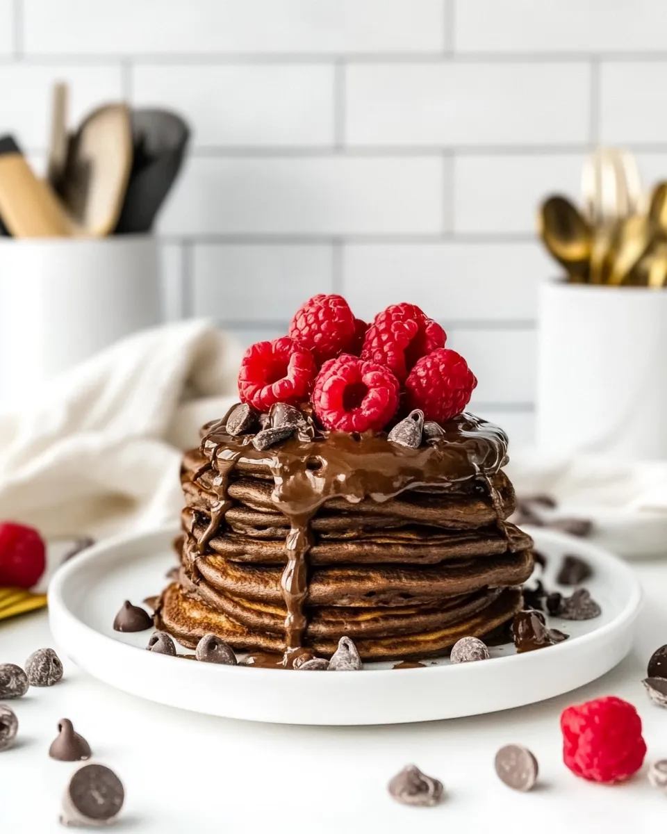 Delicious Double Chocolate Pancakes image