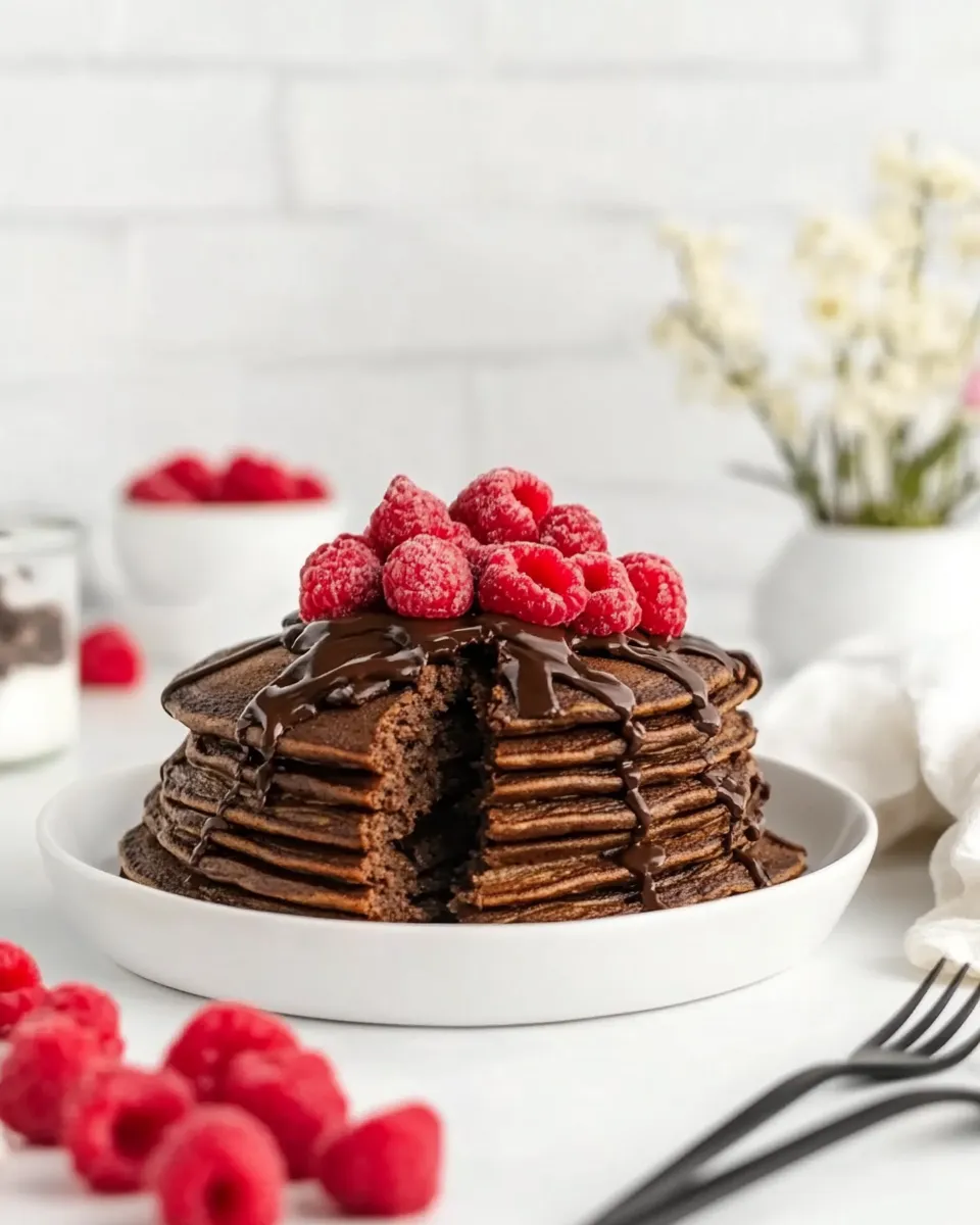 Easy Double Chocolate Pancakes recipe photo