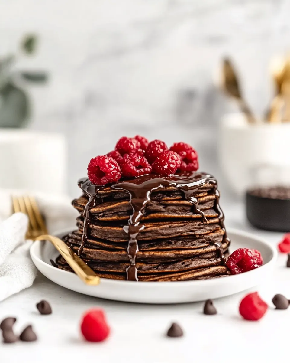 Best Double Chocolate Pancakes dish photo