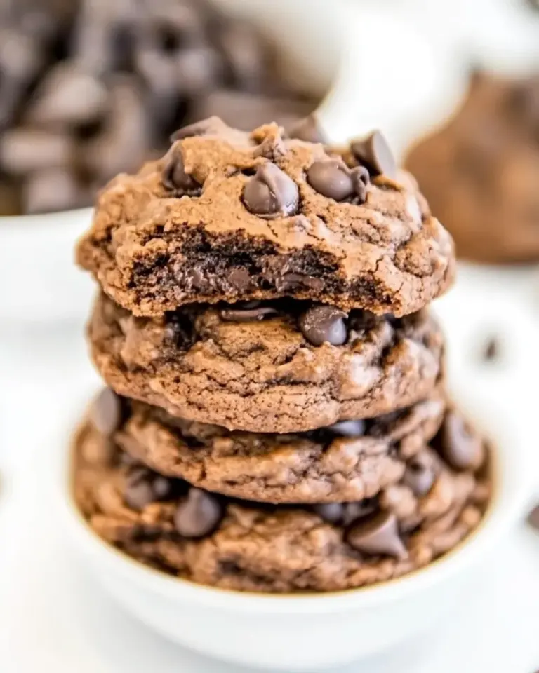 Homemade Double Chocolate Pudding Cookies photo