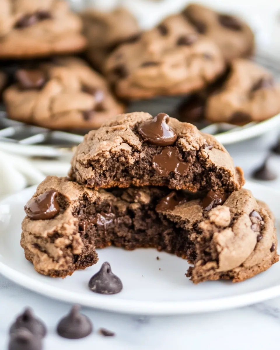 Classic Double Chocolate Pudding Cookies image