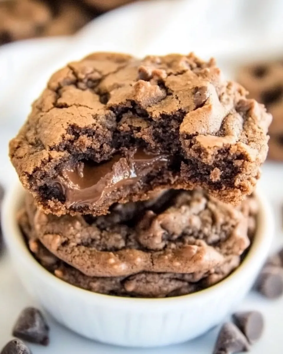 Easy Double Chocolate Pudding Cookies recipe photo