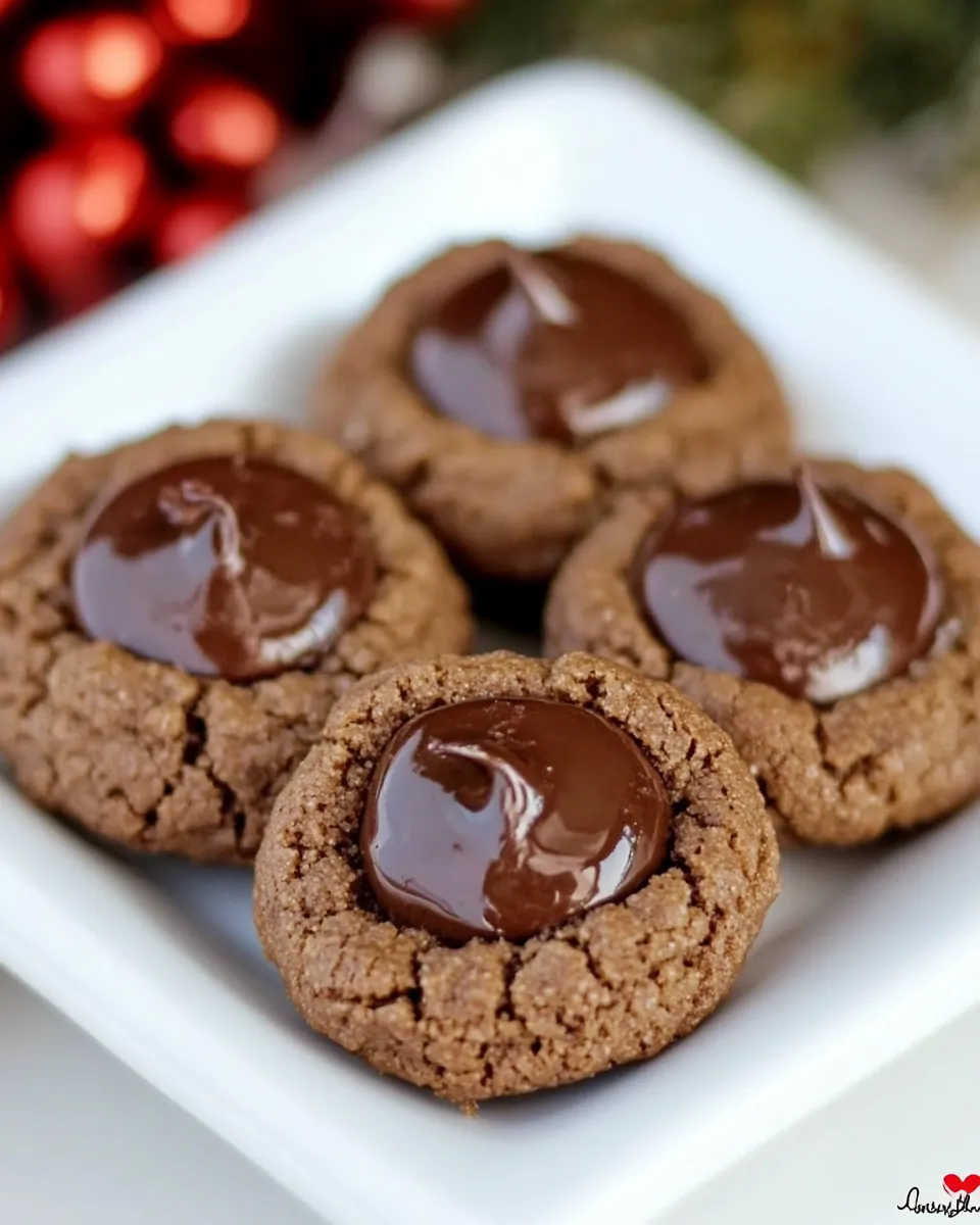 Classic Double Chocolate Thumbprints Cookies image