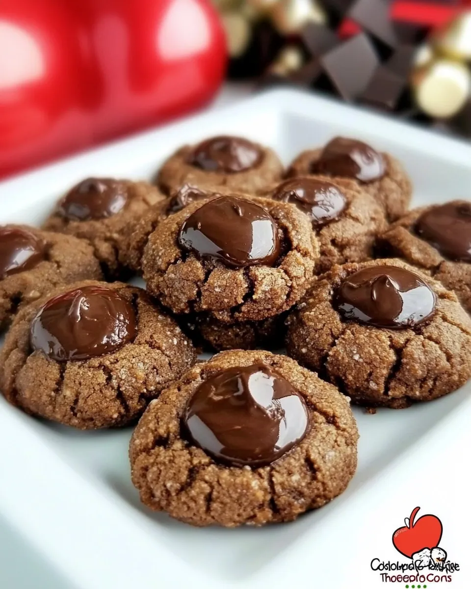 Easy Double Chocolate Thumbprints Cookies recipe photo