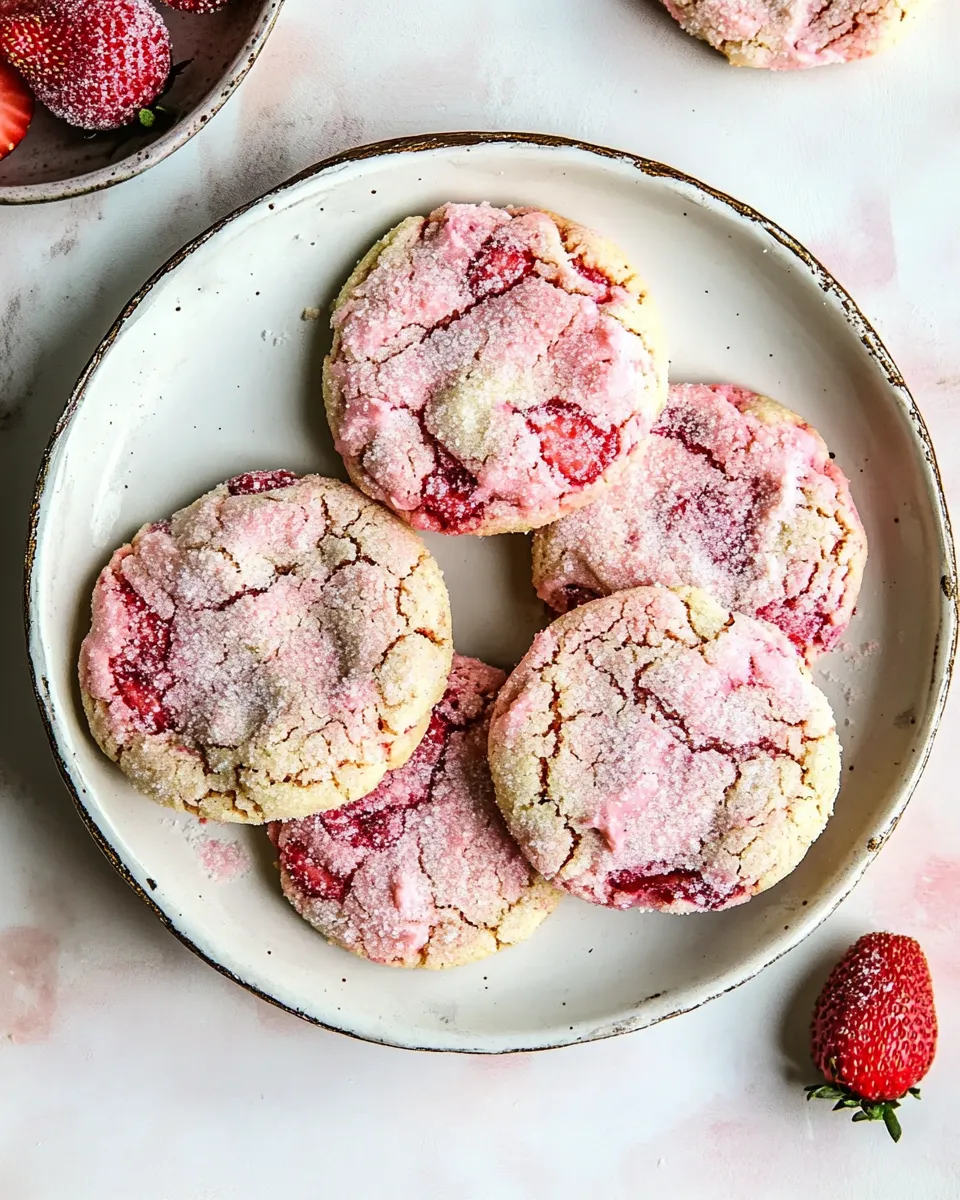 Perfect Double Strawberry Sugar Cookies. shot