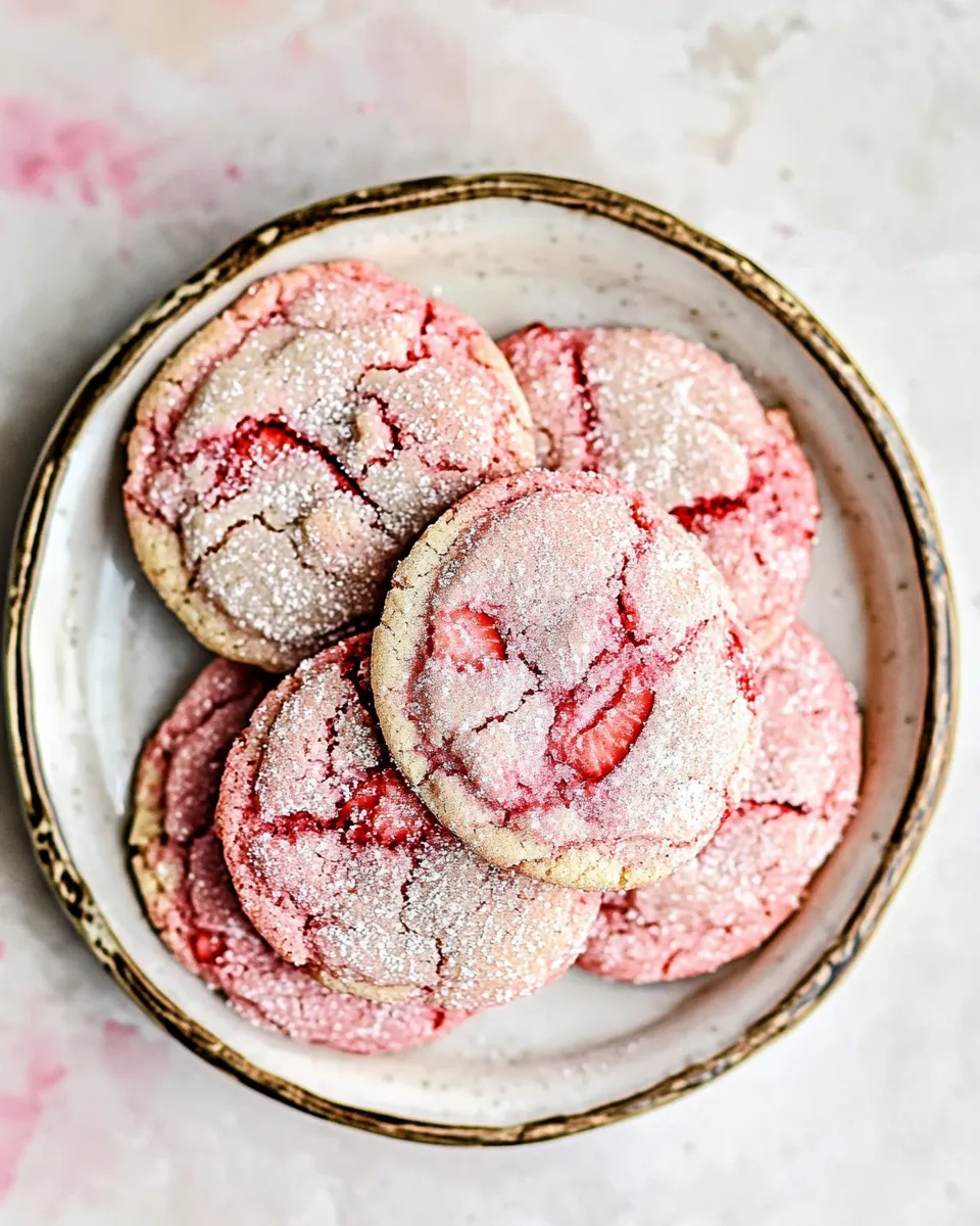 Amazing Double Strawberry Sugar Cookies. photo