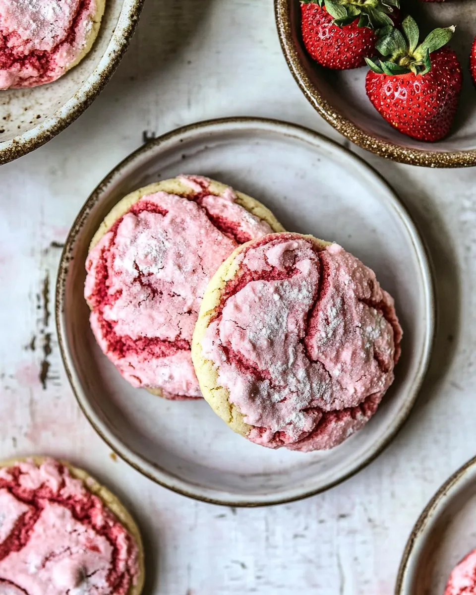 Sweet Double Strawberry Sugar Cookies. recipe photo