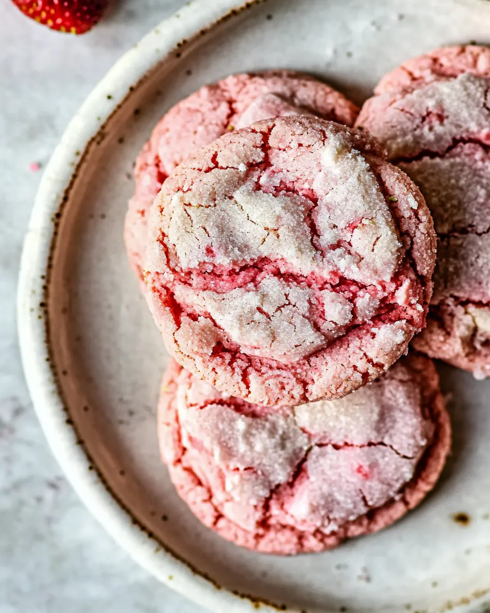 Homemade Double Strawberry Sugar Cookies. photo