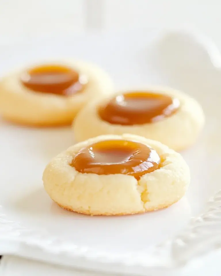 Homemade Dulce de Leche Shortbread Thumbprint Cookies photo