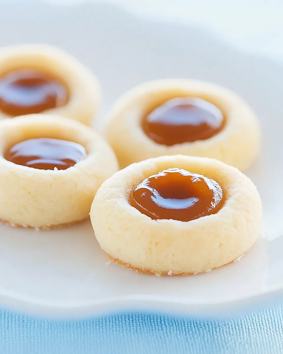 Easy Dulce de Leche Shortbread Thumbprint Cookies recipe photo