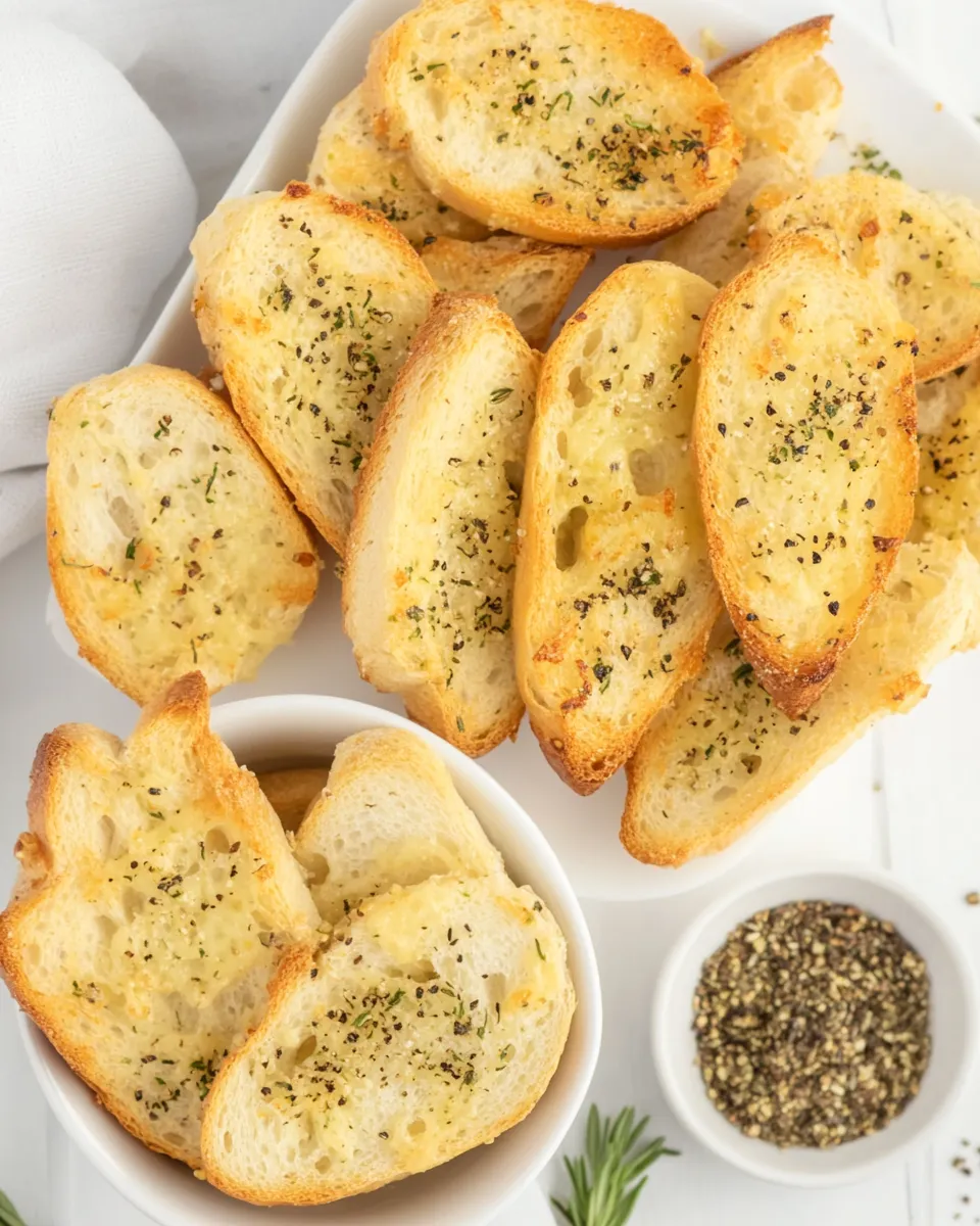 Delicious Easy Baguette Crackers (Toasted Crostini) dish photo