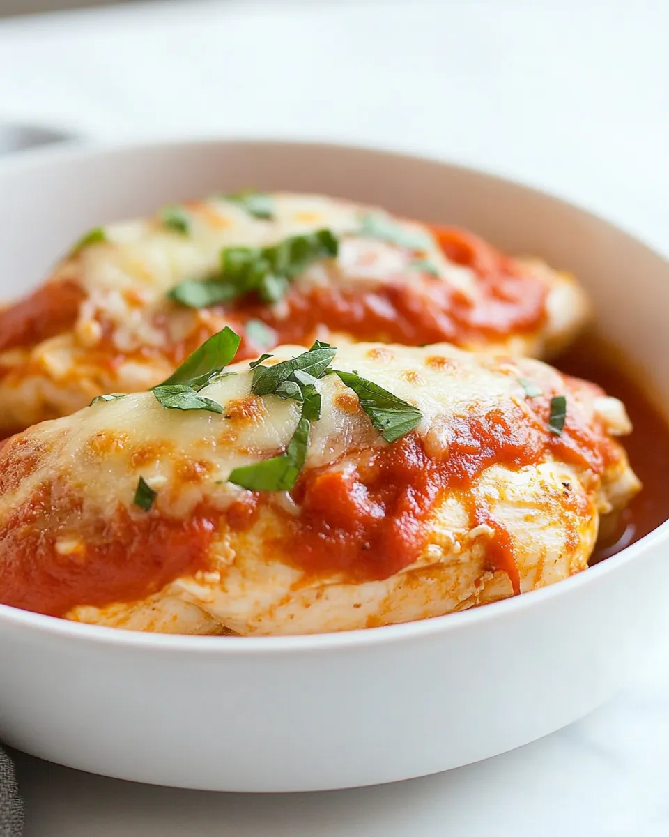 Homemade Easy Baked Chicken Parmesan for Two photo