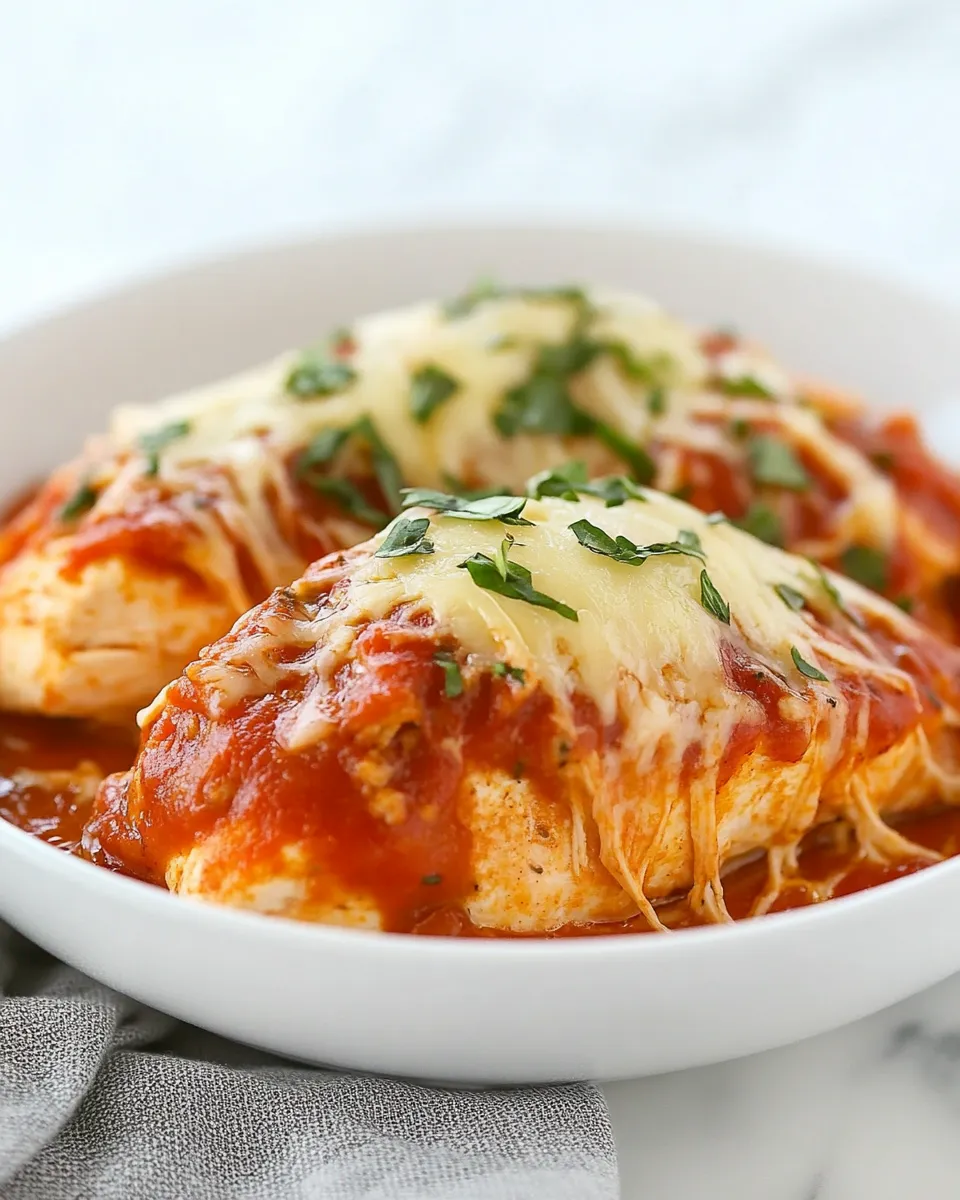 Delicious Easy Baked Chicken Parmesan for Two image