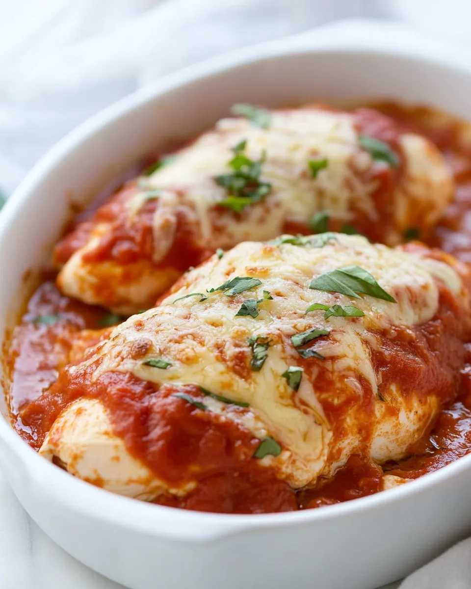 Quick Easy Baked Chicken Parmesan for Two dish photo