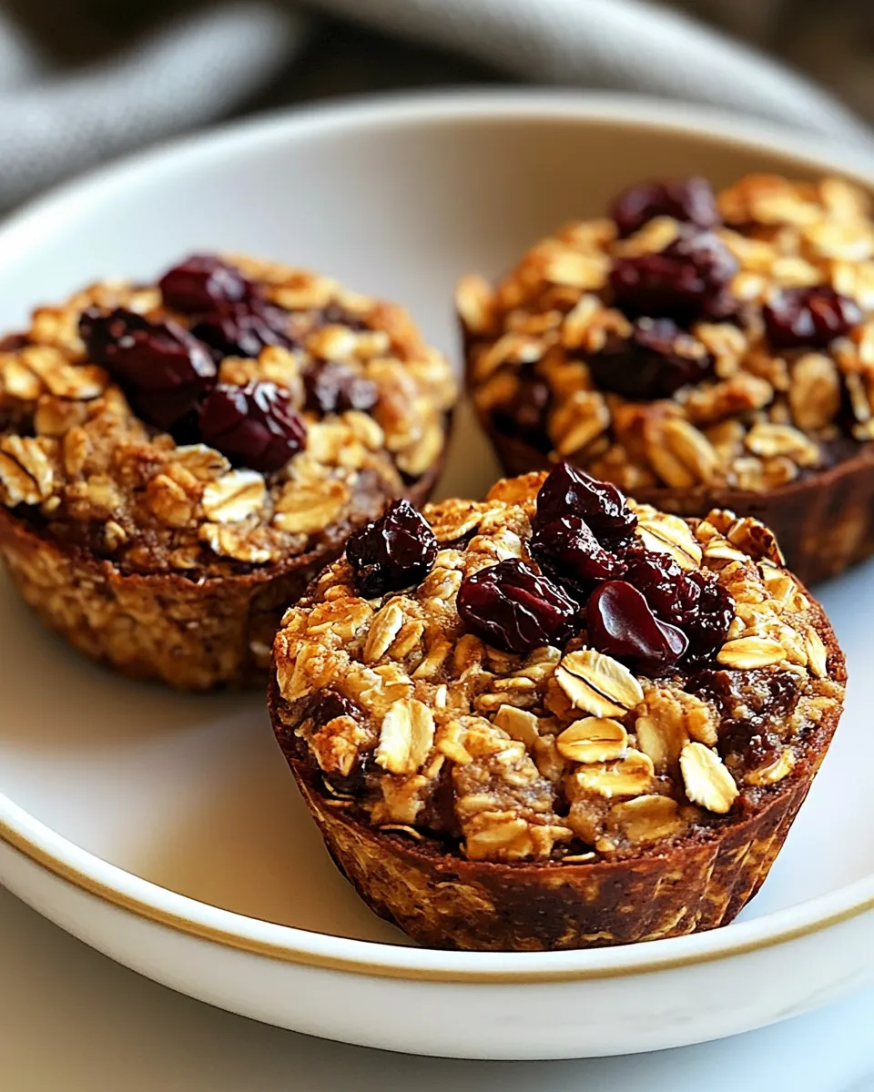 Healthy Easy Baked Oatmeal Cups Recipe shot