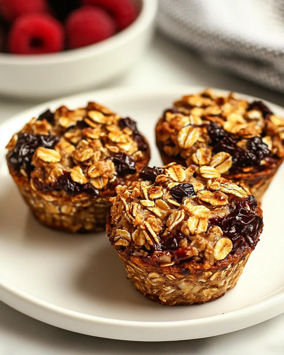 Quick Easy Baked Oatmeal Cups Recipe dish photo