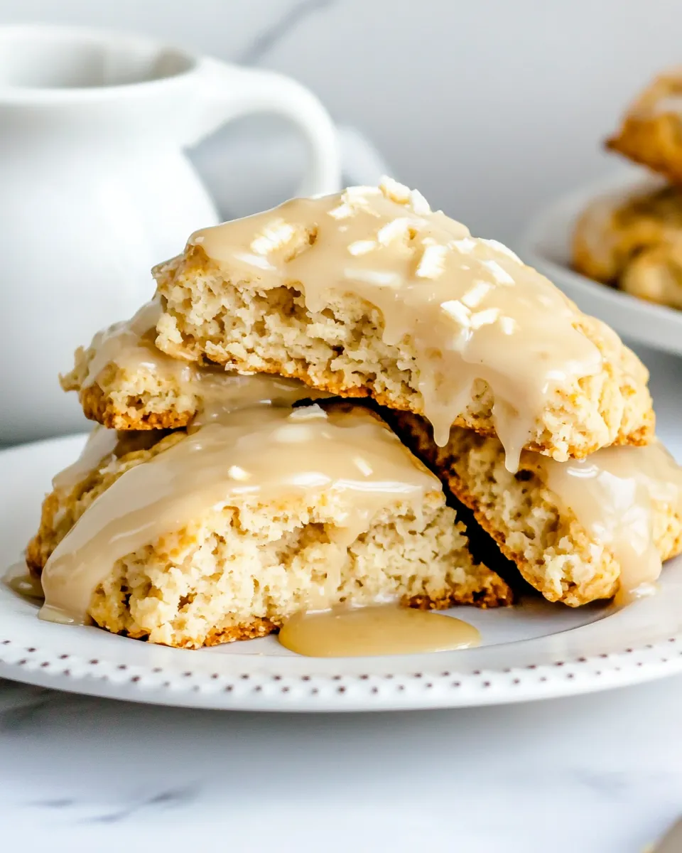 Classic Easy Banana Scones Recipe with Maple Glaze image