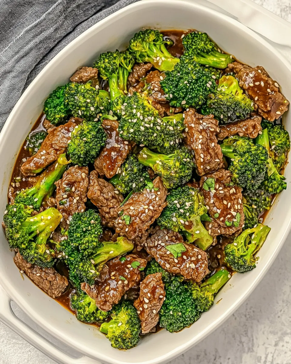 Quick Easy Beef and Broccoli shot