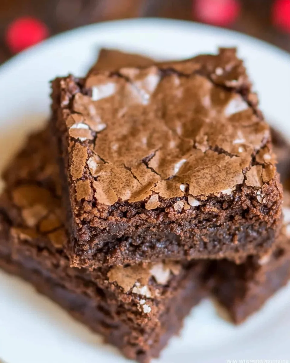 Homemade Easy Brownies Made With Cocoa Powder photo