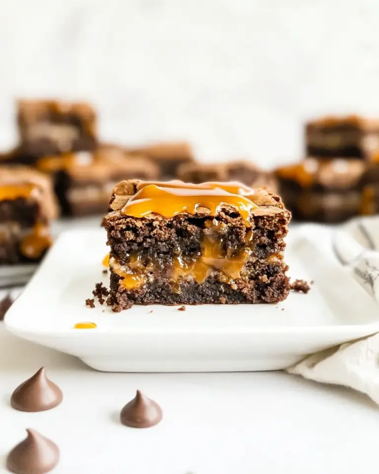 Homemade Easy Caramel Brownies (Made with Cake Mix!) photo