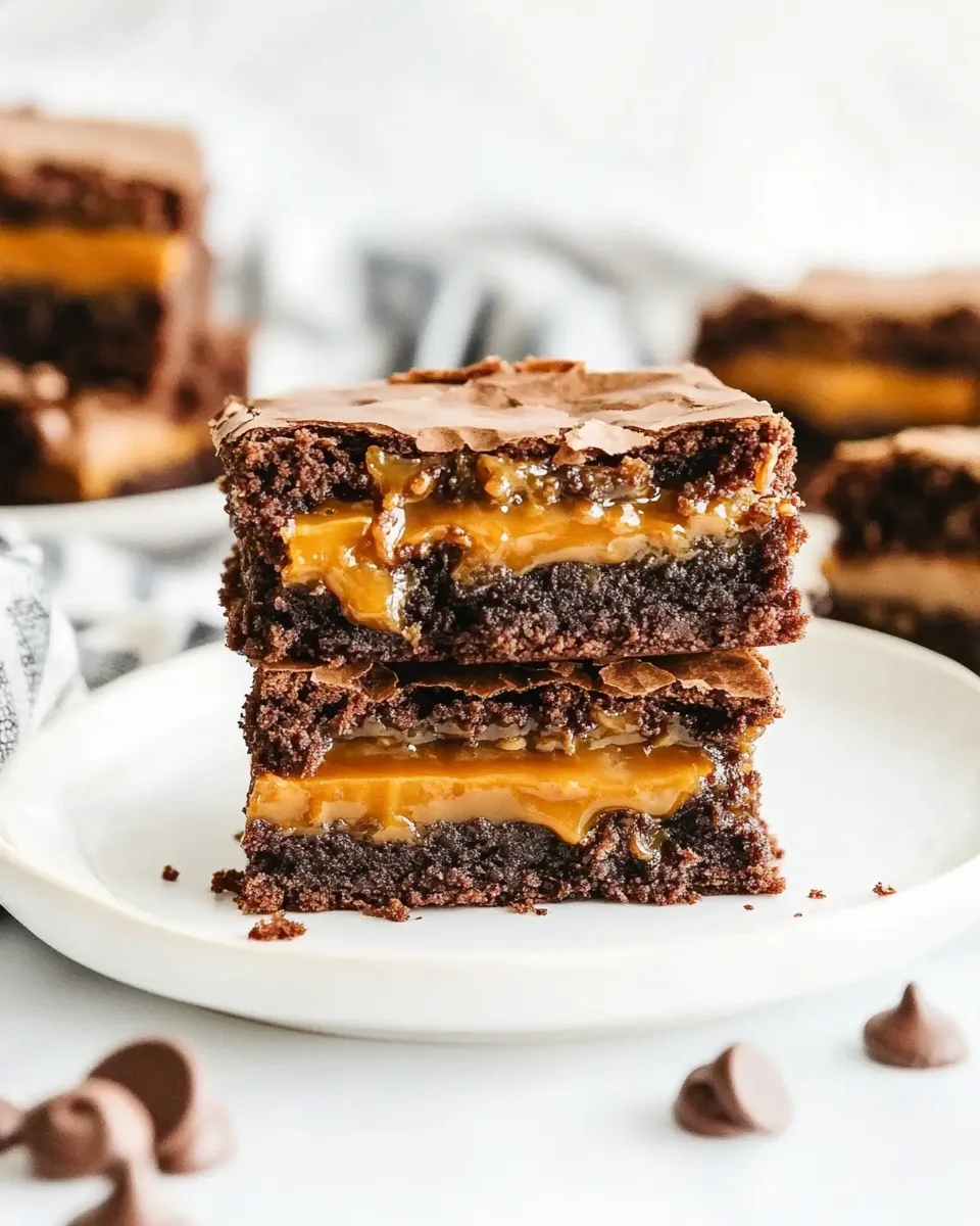 Quick Easy Caramel Brownies (Made with Cake Mix!) recipe photo