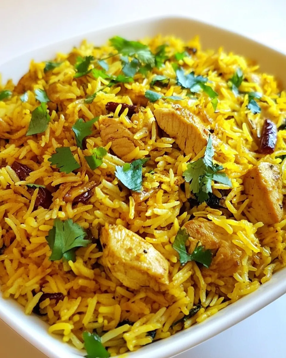 Quick Easy Chicken Biryani shot
