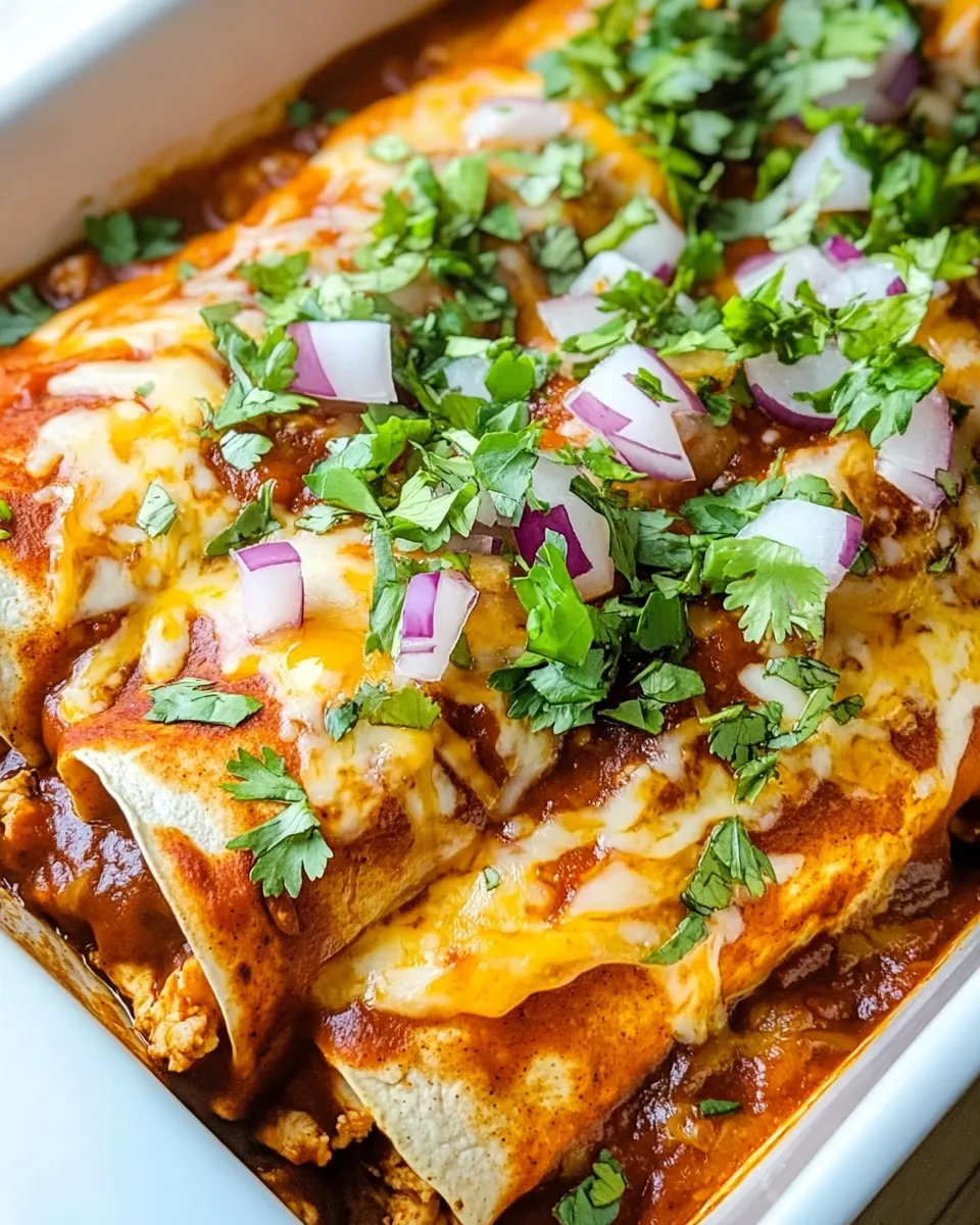 Tasty Easy Chicken Enchiladas shot