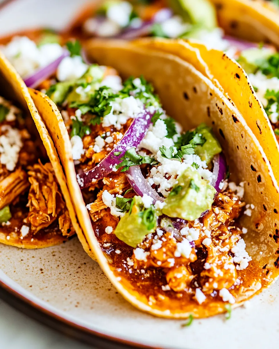 Savory Easy Chicken Tinga Tacos image