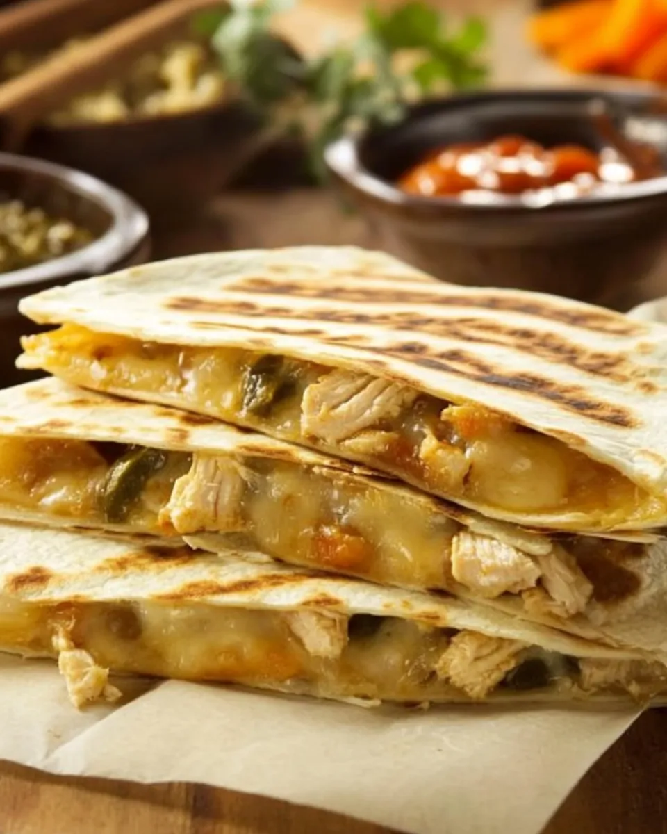 Homemade Easy Chicken & Cheese Quesadillas photo