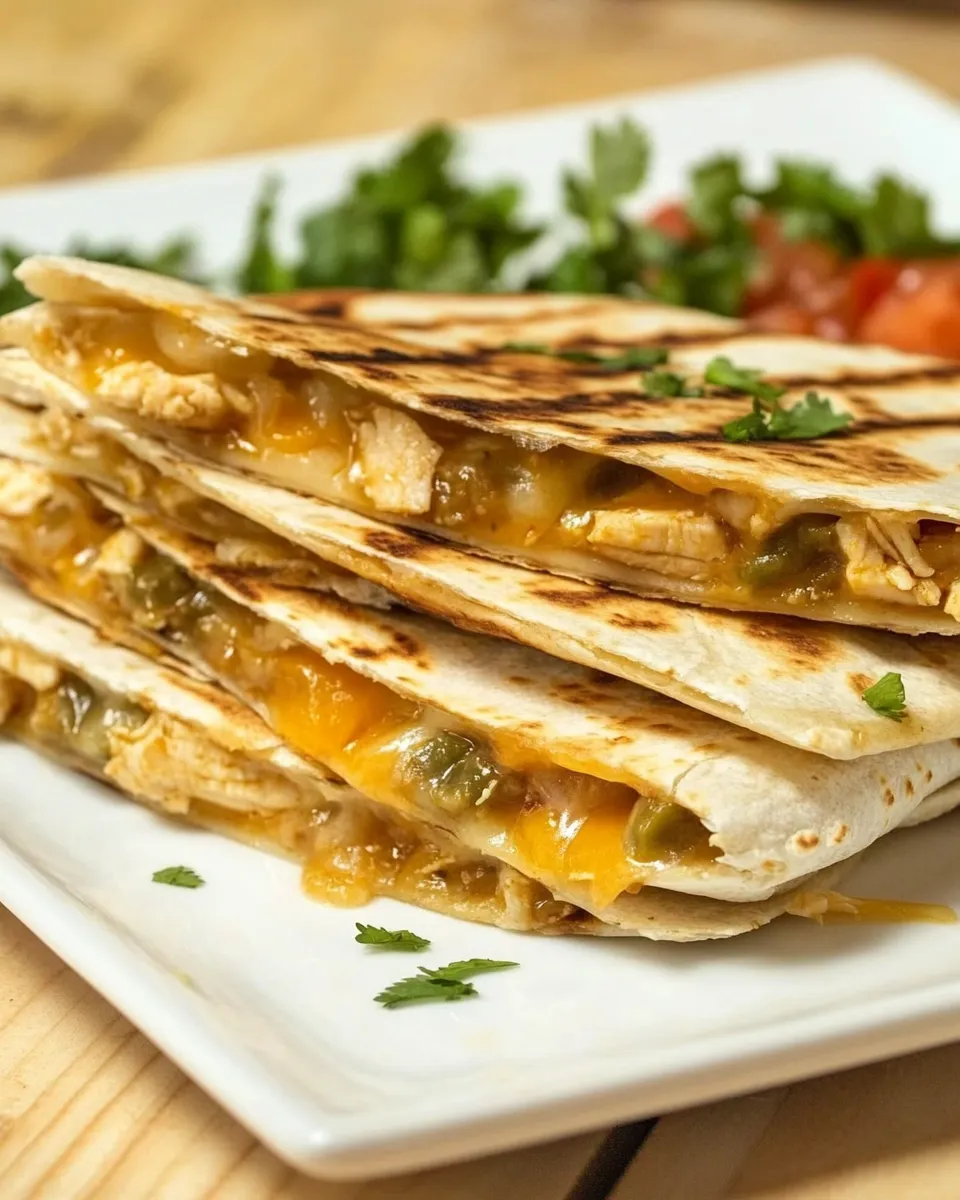 Delicious Easy Chicken & Cheese Quesadillas recipe photo