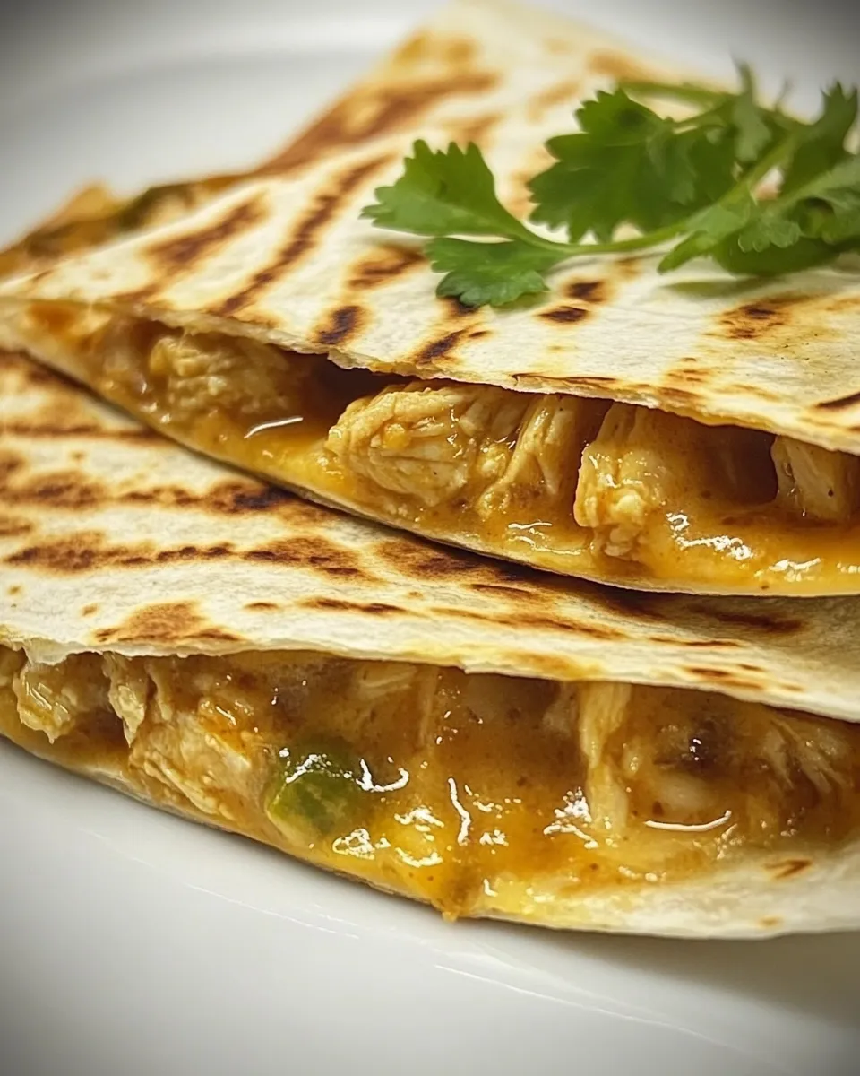 Quick Easy Chicken & Cheese Quesadillas shot