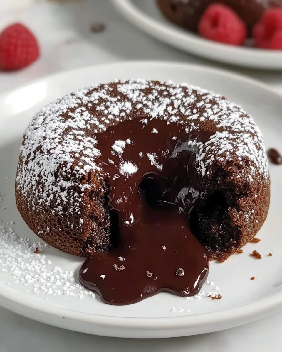 Quick Easy Chocolate Molten Lava Cakes shot