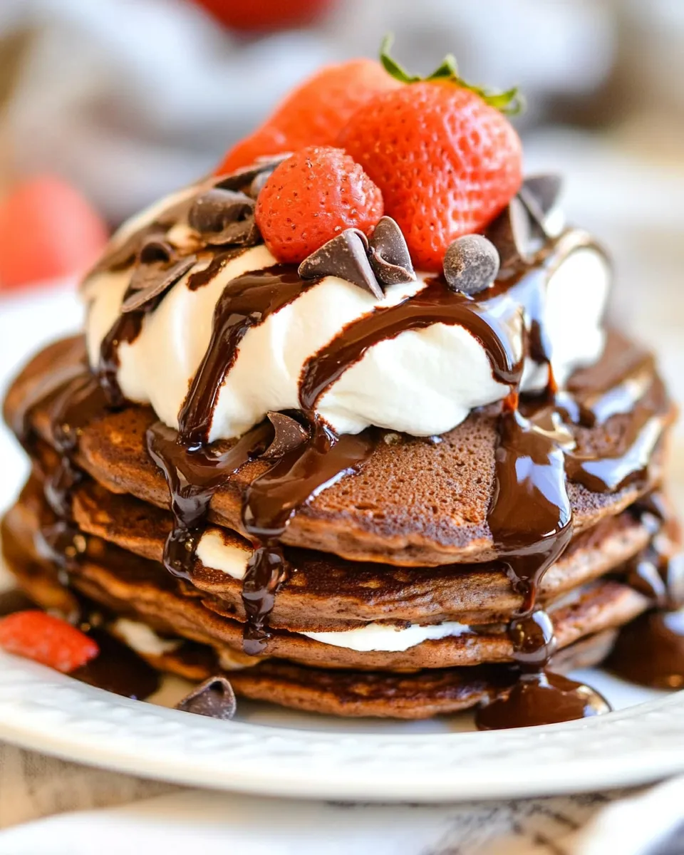 Classic Easy Chocolate Pancakes image