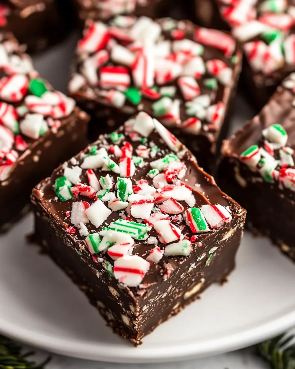 Classic Easy Chocolate Peppermint Fudge image
