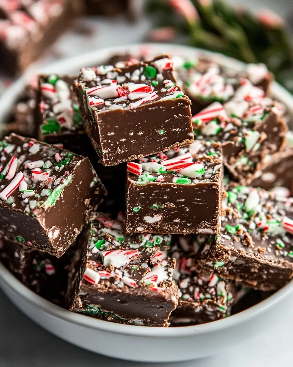 Quick Easy Chocolate Peppermint Fudge shot