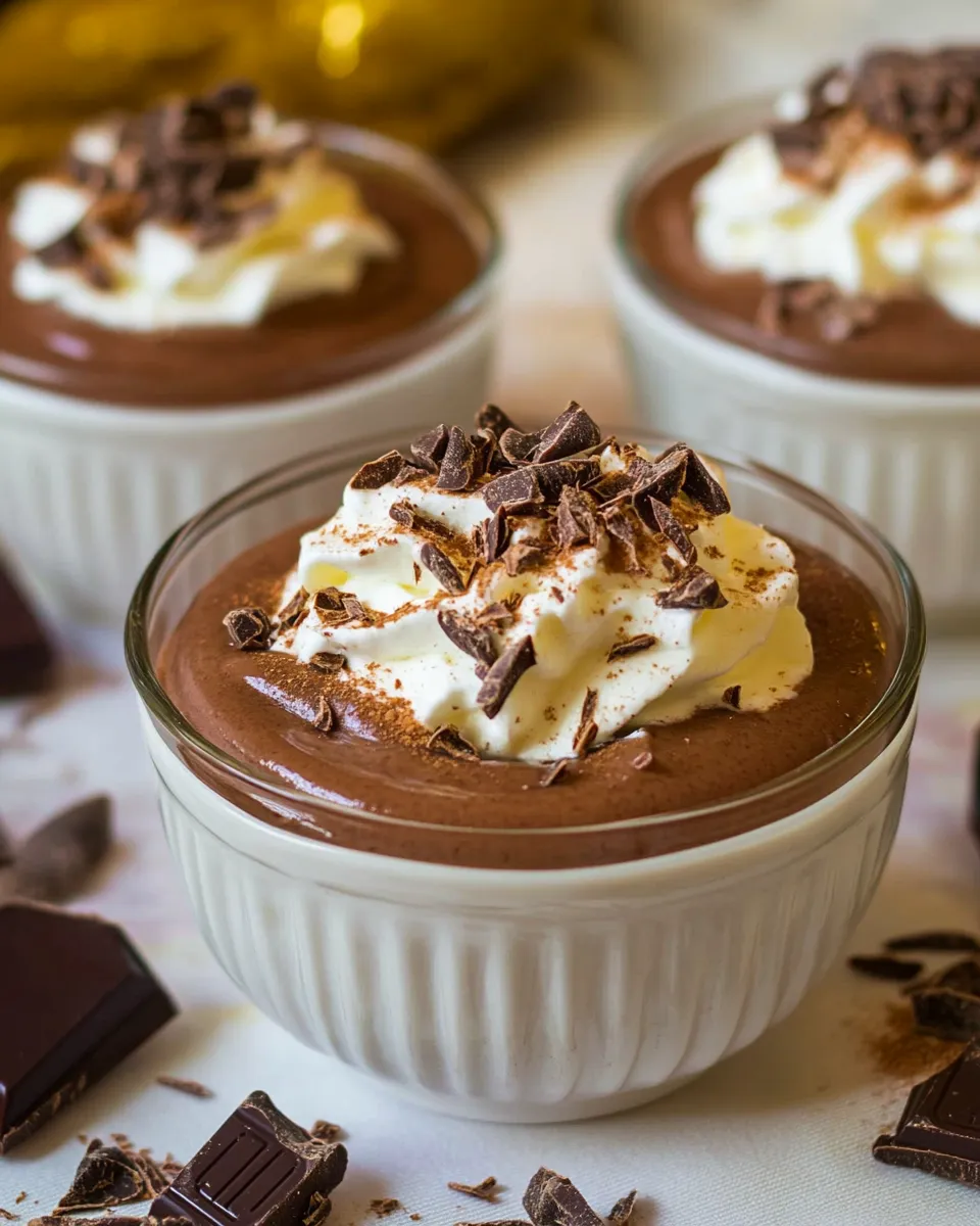 Quick Easy Chocolate Pudding for Two shot