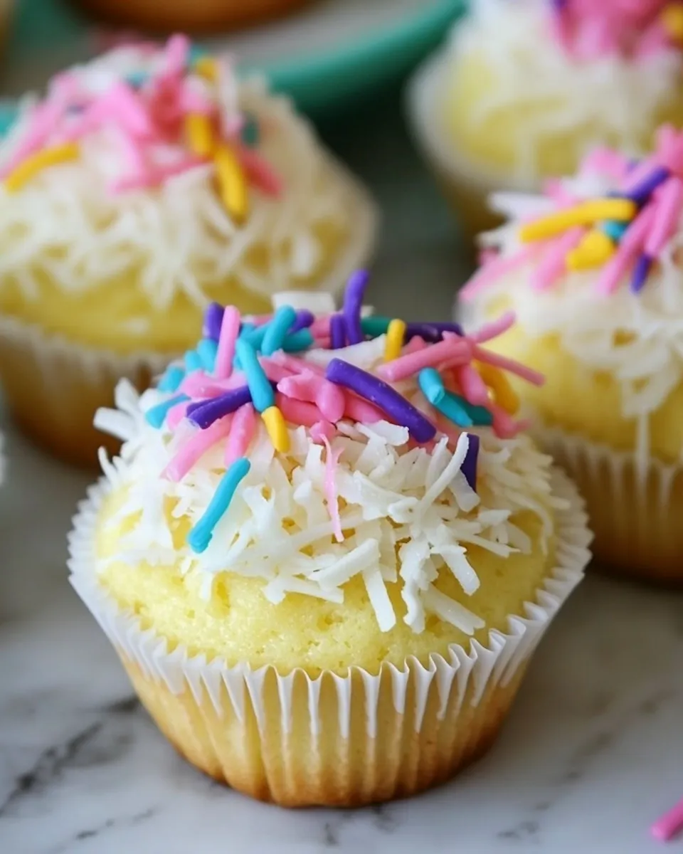 Quick Easy Coconut Cupcakes recipe image