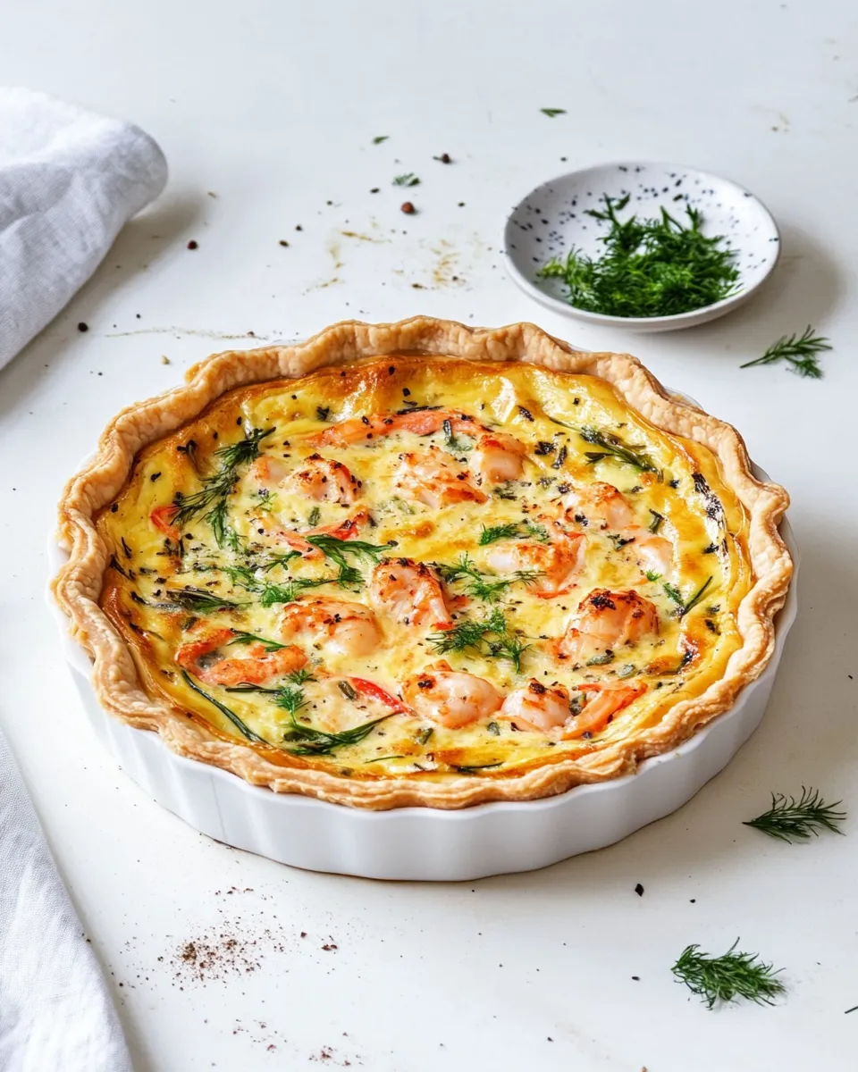 Quick Easy Crab Quiche shot