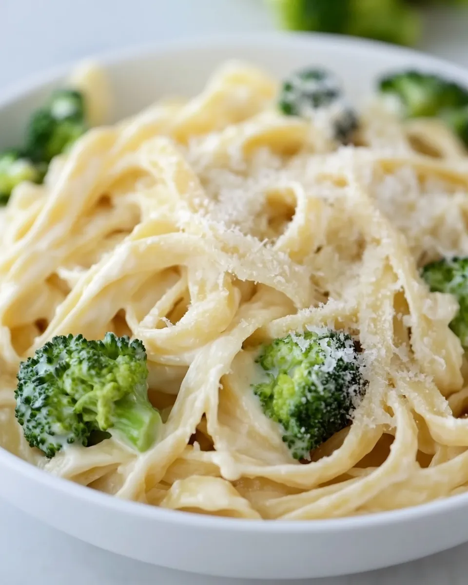 Delicious Easy Fettuccine Alfredo With Broccoli recipe photo